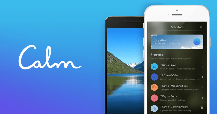Calm - top rated app for helping with sleep